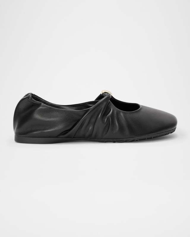 Pebble Soft Leather Ballerina Flats